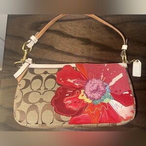 Coach Signature Poppy Flower Applique Demi Bag Limited Edition